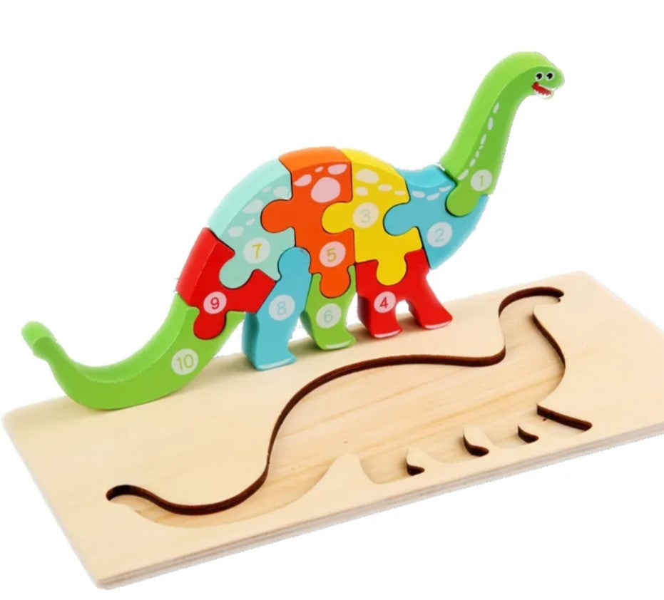 Wakiki - Altijd Handig! - Dinosaurus speelgoed - Speel en Leer met de Dino Tellen Puzzel