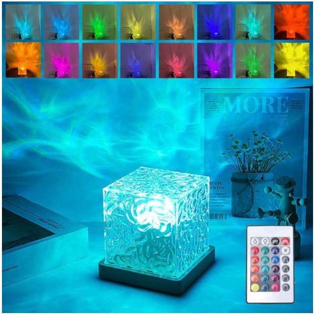 Wakiki - Altijd Handig! - Noorderlicht Projector - Northern Lights Projector - Tiktok - Galaxy Projector - Cube Lamp - Leuke lamp - Wave Lamp - Wave Cube - Ocean